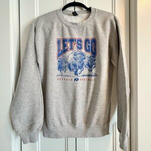 Let’s Go Buffalo Gray Sweater | Size S-M